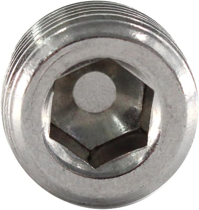 Stainless Steel Pipe Fitting 3/8" NPT Hexagonal Countersunk Male Thread Pipe Plug, 3PCS