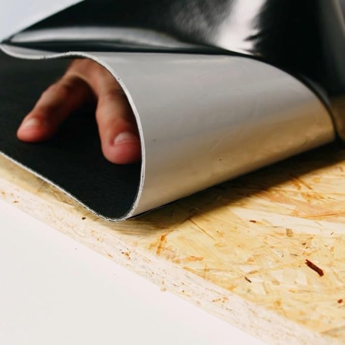 HSS EPDM Waterproofing Membrane EasyStick - Reinforced - Waterproof - self-Adhesive - Longlasting flatroof Sheet - Black - 39 inch x 16 feet