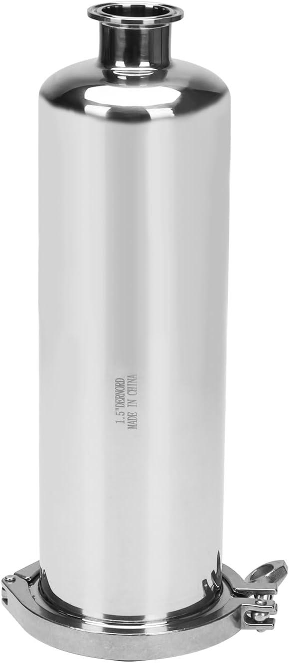 DERNORD 1.5 Inch Tri-Clamp Filter - Sanitary Fittings Inline Straight Strainer SS304 with 30 Mesh Stainless Steel Screen