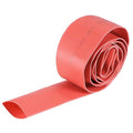 uxcell Heat Shrink Tubing, 22mm Dia 37mm Flat Width 2:1 Rate Shrinkable Tube Cable Sleeve 1m - Red