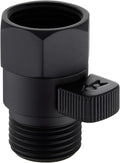 Angle Simple Shower Valve, Brass Water Flow Control Shut Off Valve for Hand Shower, RV Hose Flow Restrictor, Matte Black