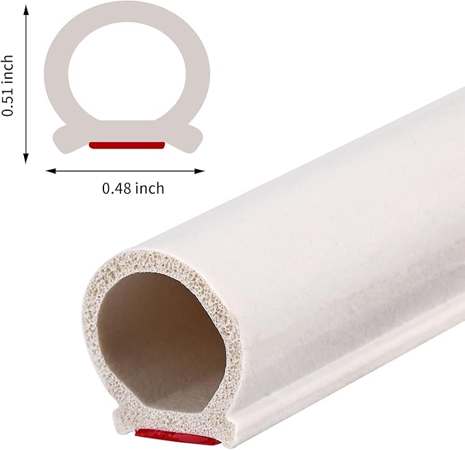 39.4 Ft Weather Stripping Door Seal Strip for Door Frame, Self-Adhesive Door Seals Weather Stripping, Gap Protection (5/16-11/20 inch) for Doors & Windows