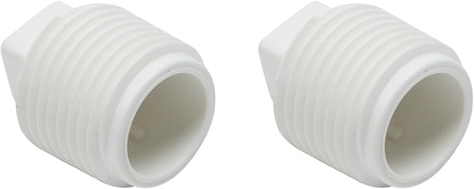 40 Pcs White 1/2" PVC Pipe Cap Coupling Adapter Threaded 1/2 inch NPT PVC End Caps Plug for Water Line Plumbing