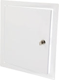 10" x 12" Lockable White Metal Access Door. Service Shaft Wall Panel with Key. Plumbing, Electricity, Heating, Alarm Access Hole Cover