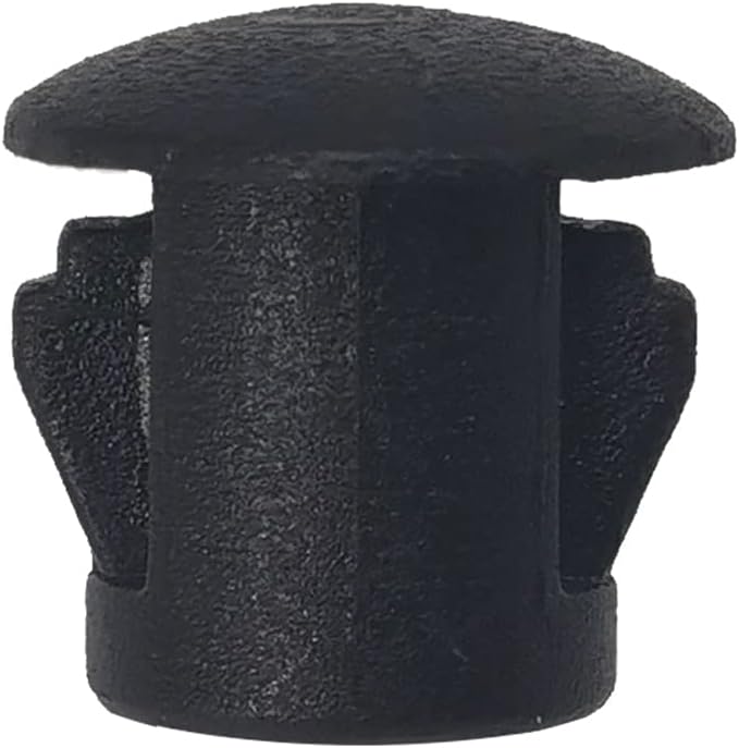 Hole Plugs 1/4" Plastic Flush Type Hole Plugs for 5.5-6mm Hole Snap in Locking Hole Tube Screw Caps Drilling Cover Plugs Fastener Covers for Kitchen Cabinet Furniture Black 100 Pack