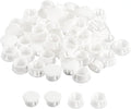 uxcell 5/8" Plastic Hole Plugs, 110Pcs Flush Type Panel Round Snap in Fastener Knockout Locking Plugs for Furniture Insert End Caps Panels, White