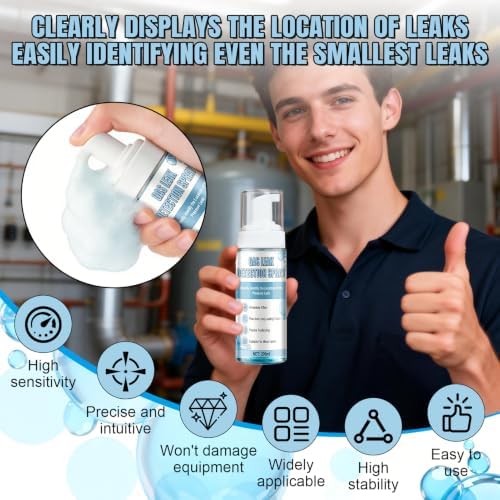 Gas Leak Detector Spray, Gas Leak Detector, Blue, 200ml
