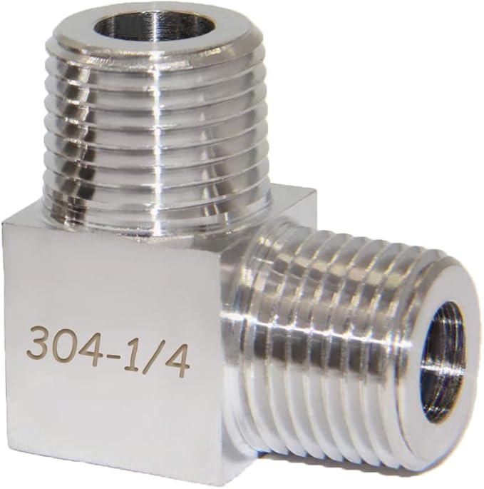Beduan Stainless Steel Cast Pipe Fittings 90 Degree Street Elbow 1/4" NPT Male x 1/4" NPT Male Water Air Fuel