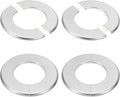 PATIKIL Wall Split Flange 140mm / 5.5" OD, 4 Pcs Round Escutcheon Plate Cover PPR Plumbing Cover Plates with Self-Adhesive Tape for 78mm / 3.1" Dia Water Pipe Faucet, Silver