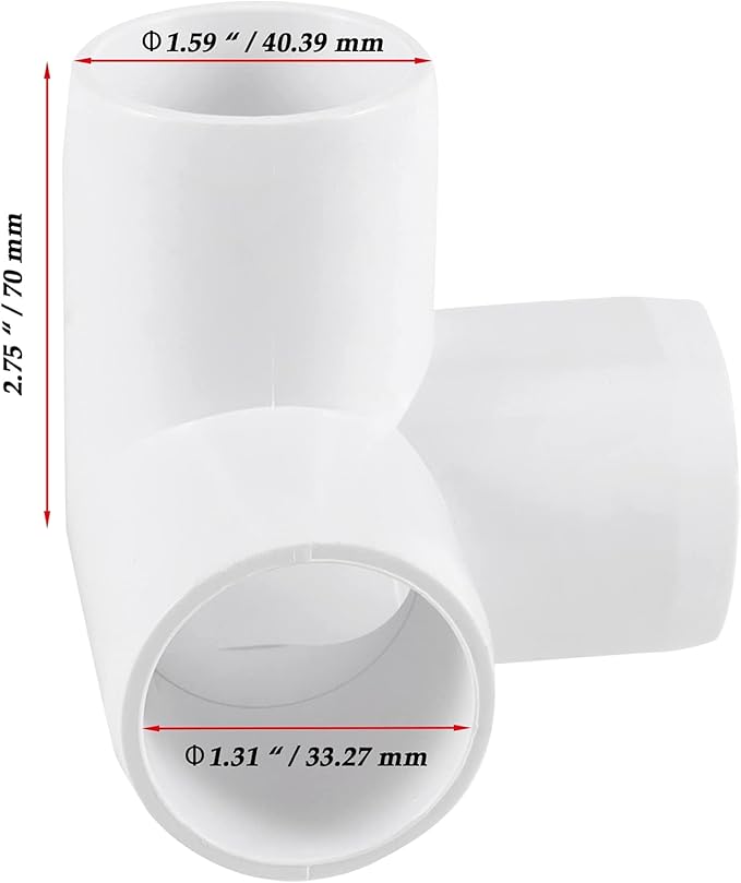 JOIKIT 20 Pack 1 Inch 3 Way PVC Elbow Fittings Corner Fittings, Furniture Grade PVC Pipe Connectors for Furniture Assembly, Greenhouse Pipe Connection, Tent Building