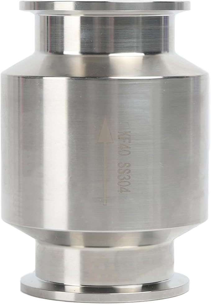QiiMii KF-40 Vacuum Pump Check Valve, Stainless Steel 304, Non-Return One Way for Vacuum Pump(KF-40 Flange 55mm)