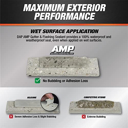 DAP AMP Gutter and Flashing Sealant, Clear, 9 Oz (7079800765)