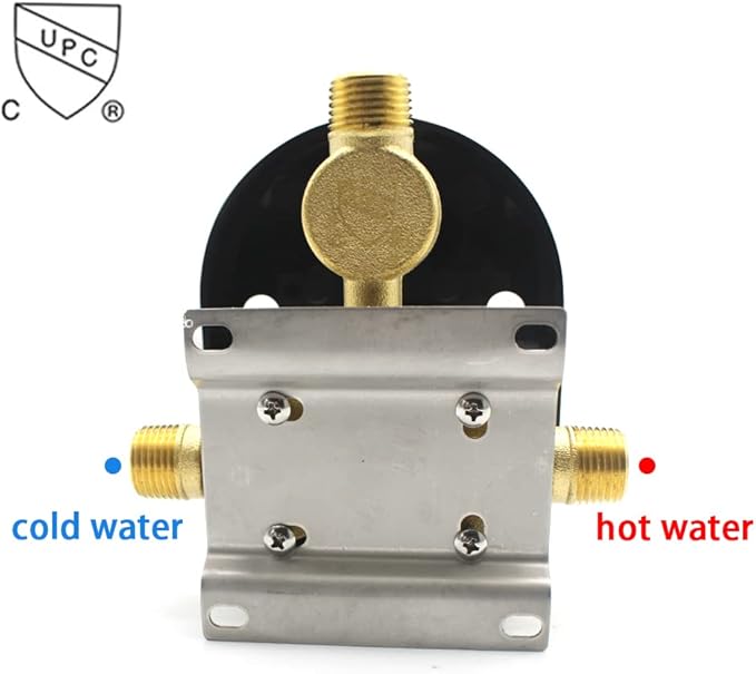 2 Way Outlet Function Solid Brass Shower Diverter Valve Mixer Rough-In Shower Handle Valve Kit Replacement in Brushed Nickel