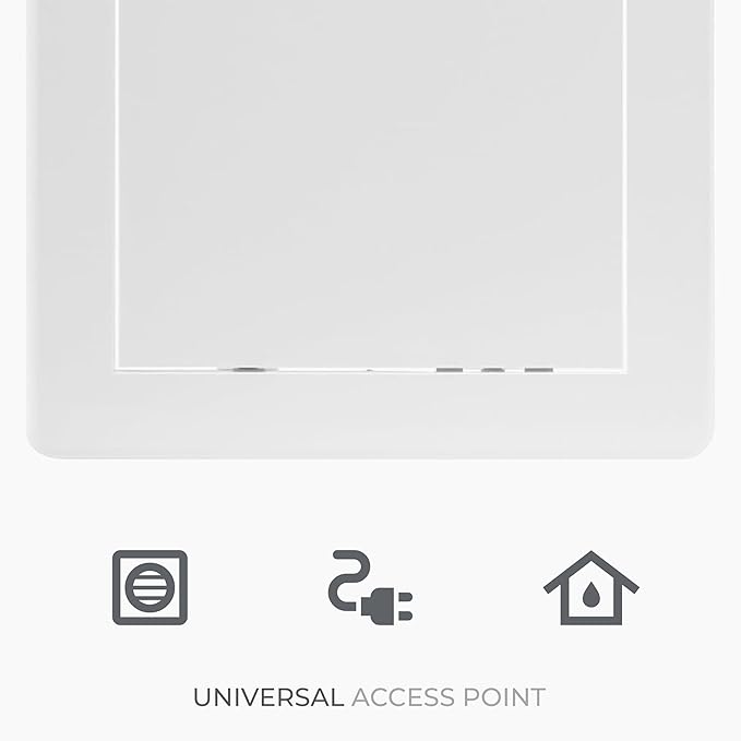 6x10 Inch White Access Panel – ABS Plastic Rectangular Wall & Ceiling Access Door for Plumbing Electrical HVAC – Easy Install Indoor Panel for Drywall, Home Improvement and Maintenance