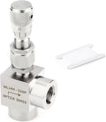 TAISHER 1PCS 304 Stainless Steel Reduce Port 3mm 90 Degree Elbow Needle Valve 3/8" NPT Female，Accurate Dials For Micro Flow Control Instrument Gauge Water Gas Oil