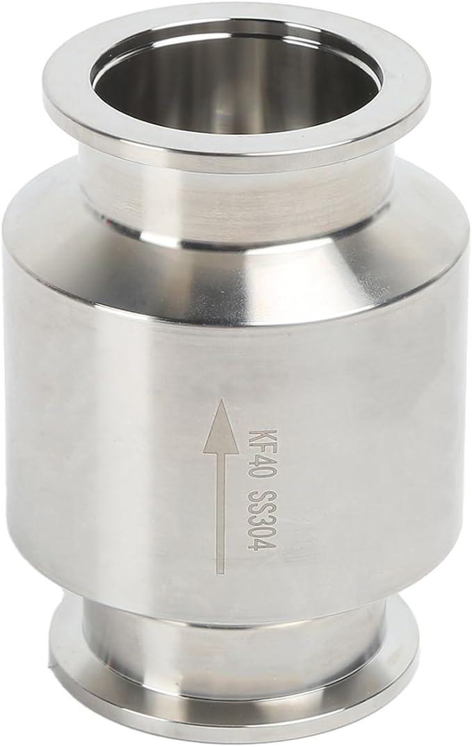 QiiMii KF-40 Vacuum Pump Check Valve, Stainless Steel 304, Non-Return One Way for Vacuum Pump(KF-40 Flange 55mm)