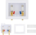 50-Pack GUOFIS Washing Machine Outlet Box,1/2 Inch PEX-A Expansion Inlet x 3/4 Inch MHT Outlet, Laundry Washer Box with Stainless Steel Water Hammer Arrestor (Center Drain)