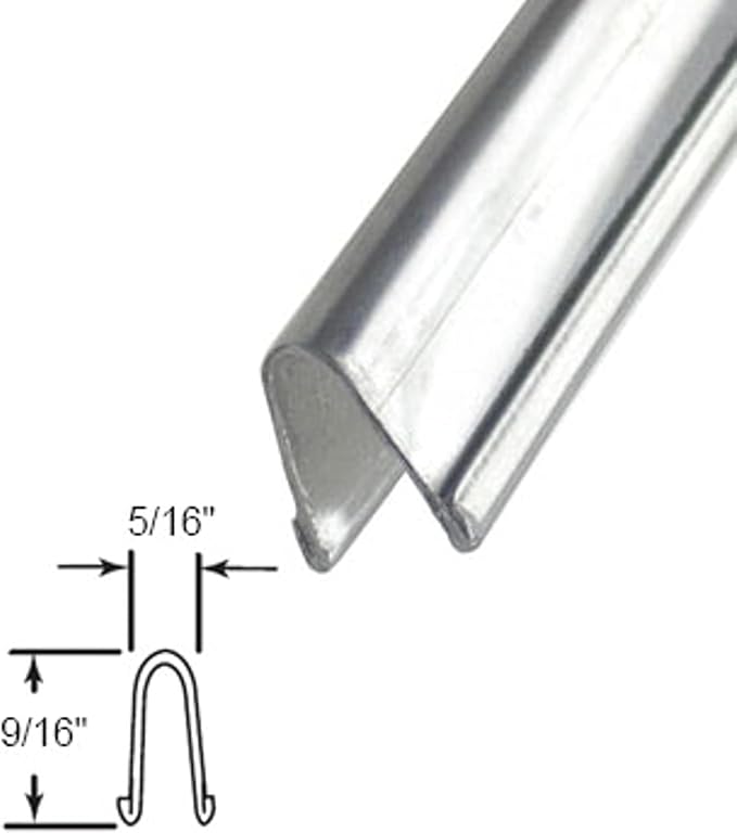 Sliding Door Repair Track Cover Repair Worn Damaged Sliding Glass Door Repair Horizontal Sliding Window Tracks Stainless Steel | Track Replacement for Patio Glass Door (4 Feet, 2 Pack)