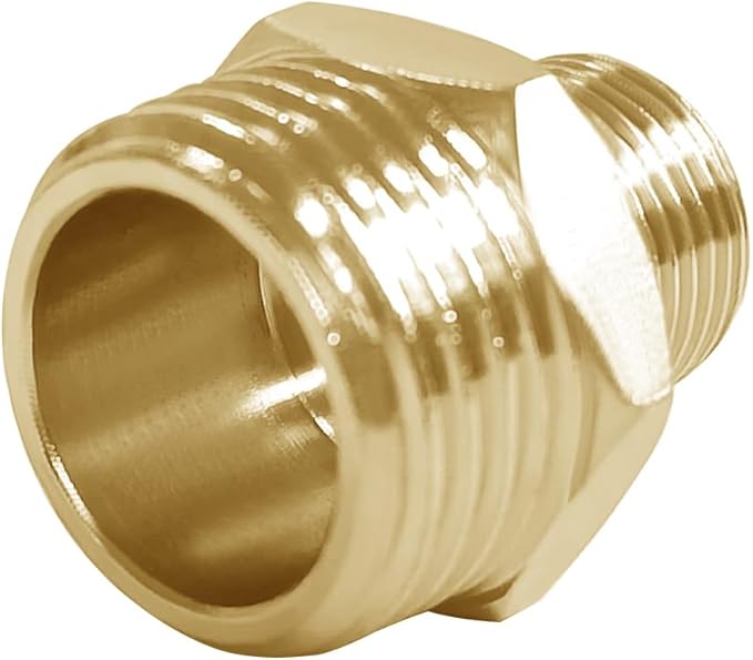 Joywayus 1/2 G Male to 3/8 Compression Male Thread Pipe Fitting, Brass Reducer Faucet Connector Water Hose Adapter, Supply Line Adapter for RV Kitchen Bathroom Plumbing (Pack of 4)