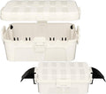 Flemoon 2-Piece Outdoor Waterproof Electrical Box Set – 12.5" x 8.5" x 5" Large & 8.1" x 4.9" x 3.1" Small Weatherproof Electrical Boxes for Power Strips, Outlets, Holiday String Lights, White