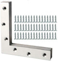 Alise L Flat Brackets for Wood,Brushed Corner Bracket Mending Plate,8 Pcs