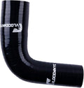4-Ply 90 Degree High Performance Elbow Silicone Hose Coupler ID 1 1/4" -1 1/2" inch (32mm-38mm) Length 4 inch (102mm) Black