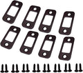 QCAA Solid Brass Deadbolt Strike Plate, Door Backplate, Round Corner, 1" x2-1/4", Oil-Rubbed Bronze(US10B), 8 Pack, Made in Taiwan