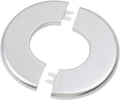 2 Pcs Wall Split Flange, ABS Round Self-Adhesive Escutcheon Plate Buckles Design for 2"/51mm,Silver