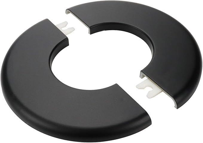 4 Pcs Wall Split Flange, ABS Round Self-Adhesive Escutcheon Plate Buckles Design for 2"/51mm Diameter Pipe