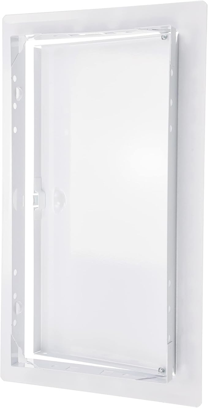 6" x 12" White Metal Access Panel. Service Shaft Door Panel. Plumbing, Electricity, Heating, Alarm Wall Access Panel for Drywall. Bathroom Services Access Hole Cover.