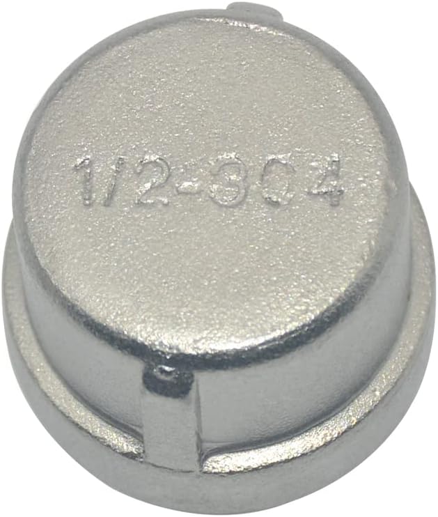 1/2" 0.5" Cap,NPT Female Threaded Cast Pipe Fitting,Stainless Steel 304