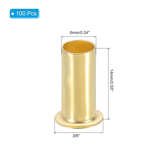 PATIKIL 3/8" Brass Compression Fittings,100Pcs Compression Insert Tube Fitting for Connecting Air, Fuel, Water, Oil and Inert Gases Lines