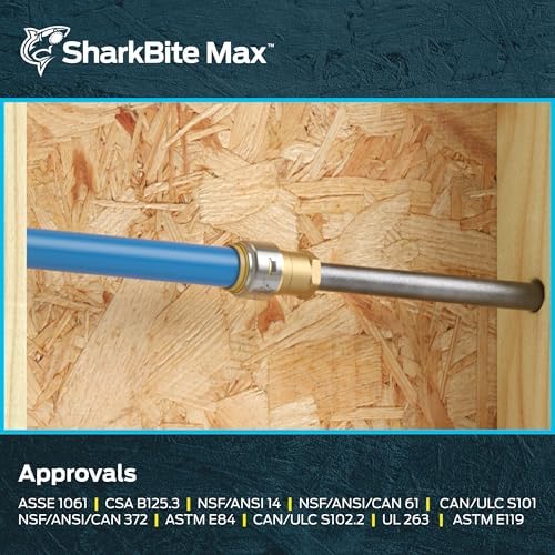 SharkBite Max 3/4 x 1/2 Inch FNPT Reducing Adapter, Pack of 6, Push-to-Connect Brass Plumbing Fitting, UR092