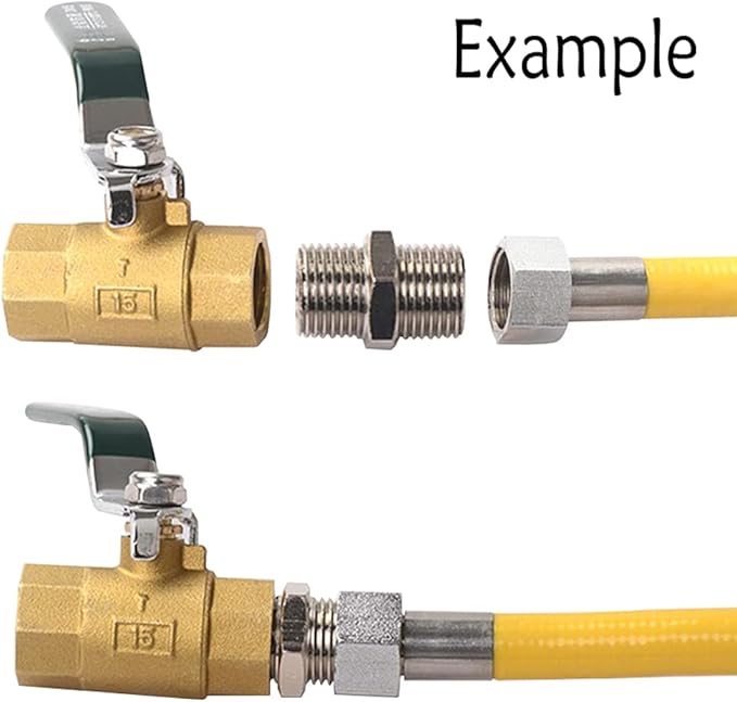Joywayus Hex Nipple 1/2" NPT Male x 1/2" NPT Male Threaded Stainless Steel 304 Threaded Nipple Pipe Fittings for Brew Kit Home Piping (Pack of 5)