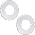 2 Pcs Wall Split Flange, ABS Round Self-Adhesive Escutcheon Plate Buckles Design for 2.5"/64mm,Silver