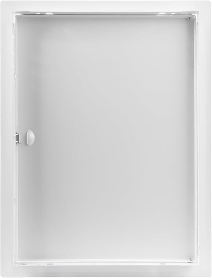 12x16 Inch White Access Panel – Metal Rectangular Wall & Ceiling Access Door for Plumbing Electrical HVAC – Easy Install Indoor Panel for Drywall Home Improvement and Maintenance