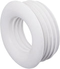 (Pack of 1) White Rubber Sleeve for Drain Pipe, 1.57" x 1.26" (50 x 32 mm) Pipe Connector, Adaptor, and Reducer