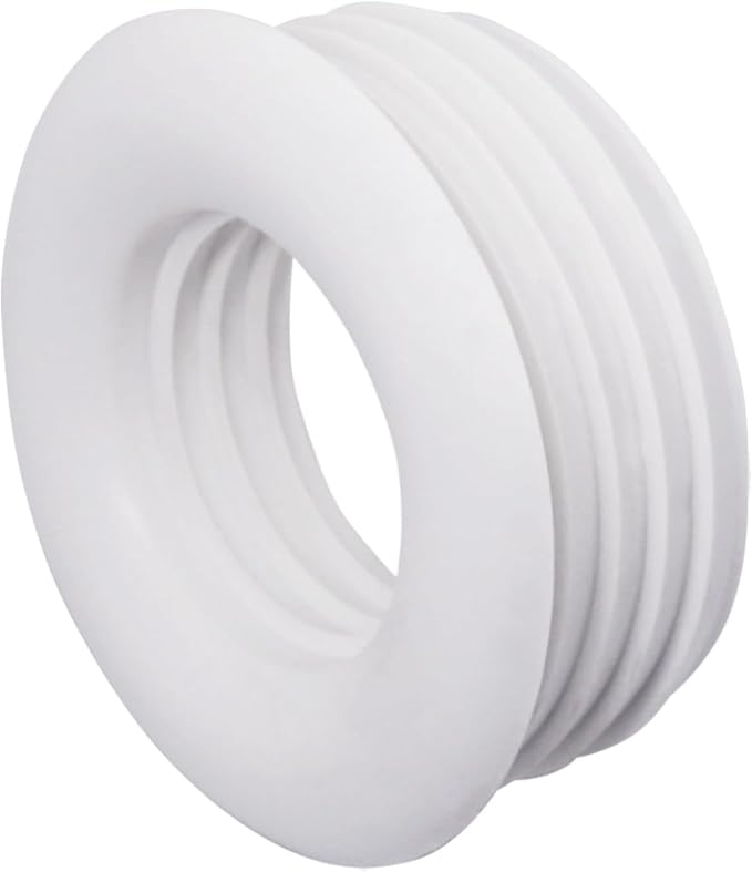 (Pack of 1) White Rubber Sleeve for Drain Pipe, 1.57" x 1.26" (50 x 32 mm) Pipe Connector, Adaptor, and Reducer