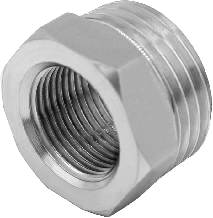 Beduan Stainless Steel Water Line Adapter - 3/8 Female to 1/2 G Male Reducer Hose Pipe Connector (Pack of 2) for Kitchen Bathroom Faucet Supply Hose Stop Valve
