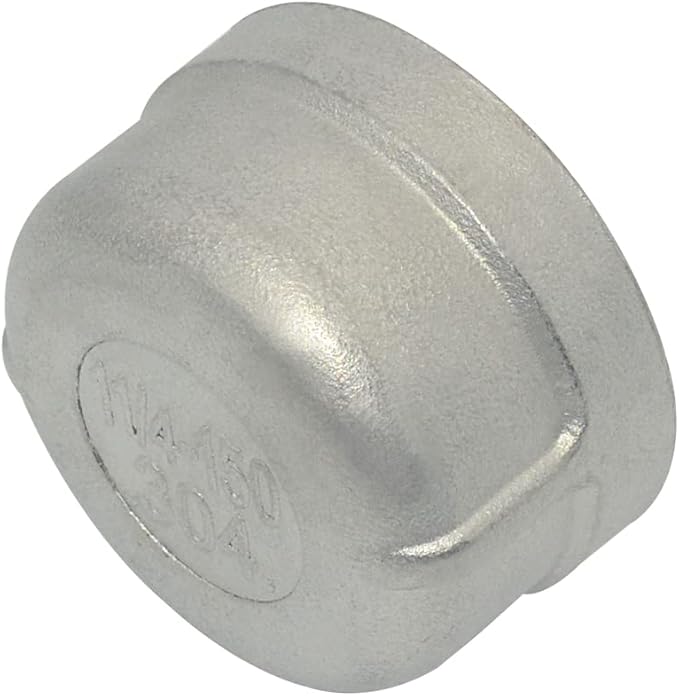 1-1/4" 1.25" Cap,NPT Female Threaded Cast Pipe Fitting,Stainless Steel 304