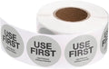 PATIKIL 500 Pcs USE First Stickers, 2 inch Round Use First Stickers Food Service Circle Inventory Control Adhesive Labels for Food Service Kitchen Restaurants Retail Storage Date, Gray