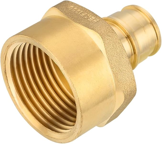 (Pack of 2) EFIELD Pex A Full Flow Expansion Brass Fittings 1/2"x 3/4" Female NPT Adapter, ASTM F1960,(PEX1960031-2PCS)