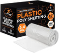 Xpose Safety Clear Plastic Sheeting – 10' x 100' Roll – Heavy Duty 3.4 Mil Poly Sheet – Waterproof, Dustproof, Vapor Barrier – for Construction, Painting, Industrial Use