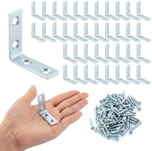 HOME MASTER HARDWARE 1.5" L Brackets, 40 Pack Metal Corner Braces