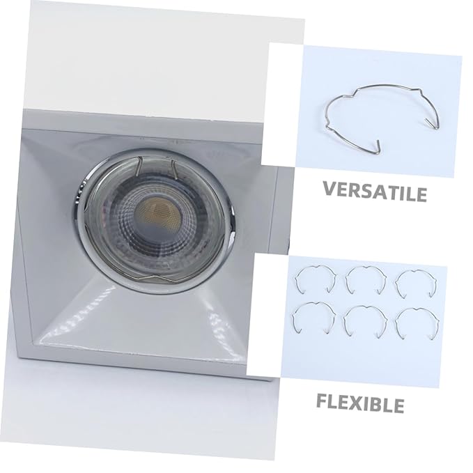 10pcs Retaining Rings for Downlight and Spotlight Drywall Repair Clips Easy Installation Lamp Fixing Fixtures Versatile Lighting Accessories for Home and Commercial Use