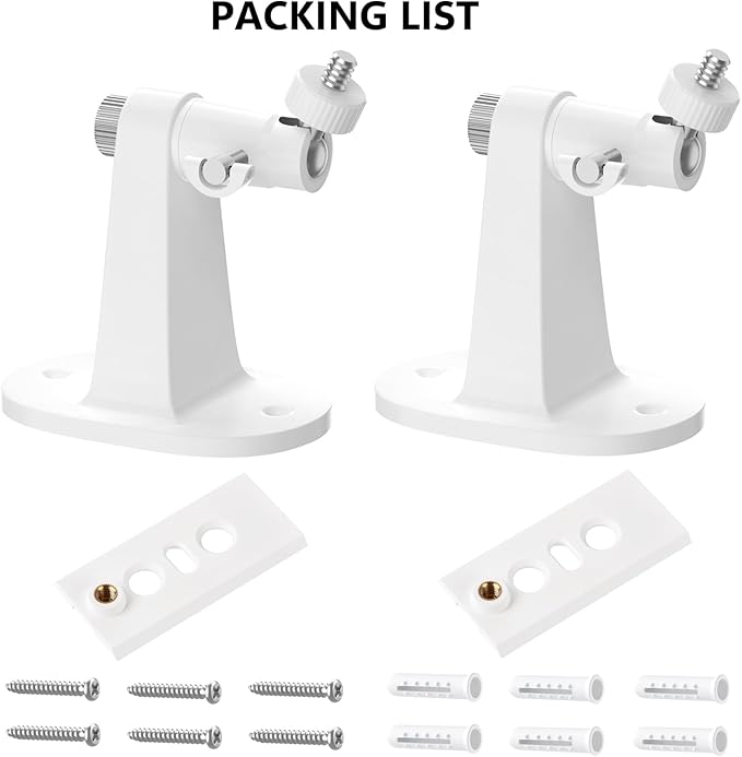 2Pack Adjustable Mounting Bracket for Spotlight Cam Plus/Pro (Battery) and Stick Up Cam/Pro (Battery), Perfect for Indoor/Outdoor Camera Security System Installation-White