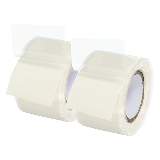 PATIKIL Grip Tape for Handles 1" x5ft, 2Roll Self-Fusing Silicone Tape for Bike Handles Pull Up Bars Gym Equipment Plumb/Hose/Pipe Leaks Emergency, White