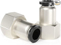 TAILONZ PNEUMATIC Female Straight 4MM Tube OD x 1/8 Inch BSP Thread Push to Connect Fittings PCF4-01(Pack of 10)