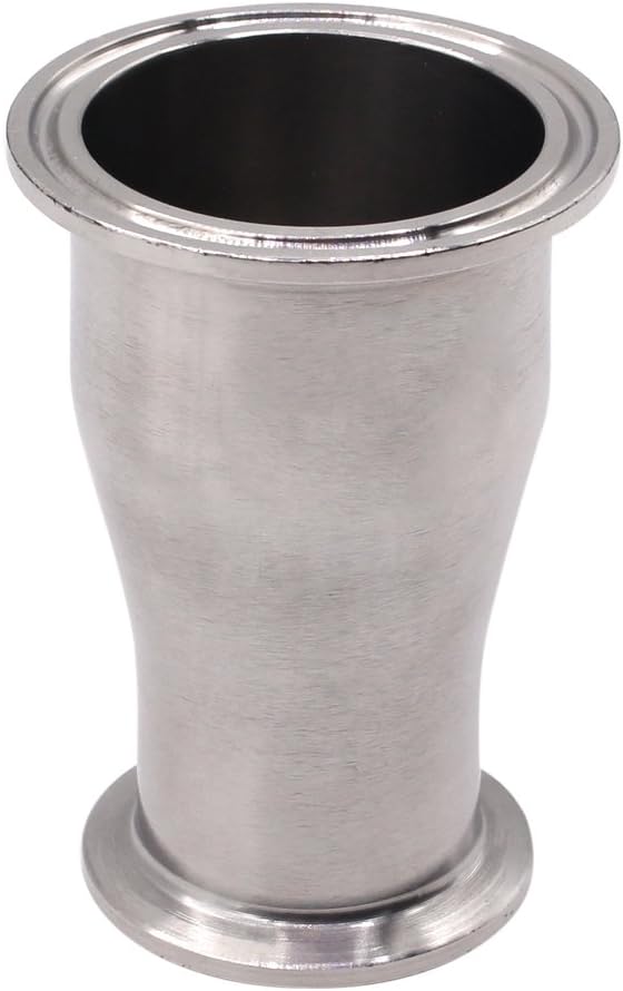 DERNORD Sanitary Fitting Reducer Fitting SUS304 Tri Clamp Ferrule Style 2" Tube OD to 1-1/2" Tube OD