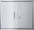 JIE JIN 24" W X 24" H Outdoor Kitchen Doors Double Doors Thickened 304 Brushed Stainless Steel BBQ Access Door BBQ Island Doors Outdoor Kitchen Accessories Door for Outdoor Kitchen BBQ Island